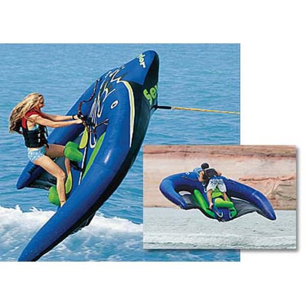 Bule Inflatable Water Toys , Stimulated Inflatable Flying Manta Ray