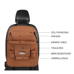 Car Trip Car Additional Accessories Back Seat Organizer With Folding Dining