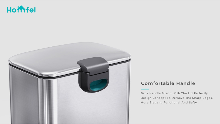 2 Compartment Household Bathroom Stainless Steel Pedal Bin Trash Bin 3L*2 Recycle Trash Can for Indoor Places and Recycle