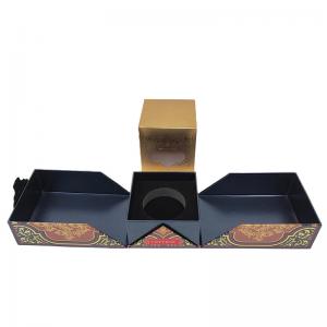 China Kraft Packaging Cardboard Paper Box Recyclable With Gold Foil wholesale