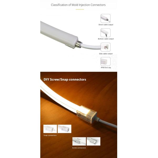 Three Side Emitting Flexible PVC LED Neon Strip Light 11 Flexible PVC Or Silicone LED Neon Strip Light PWM DMX512 Control 17W IP68 for Underwater Lighting