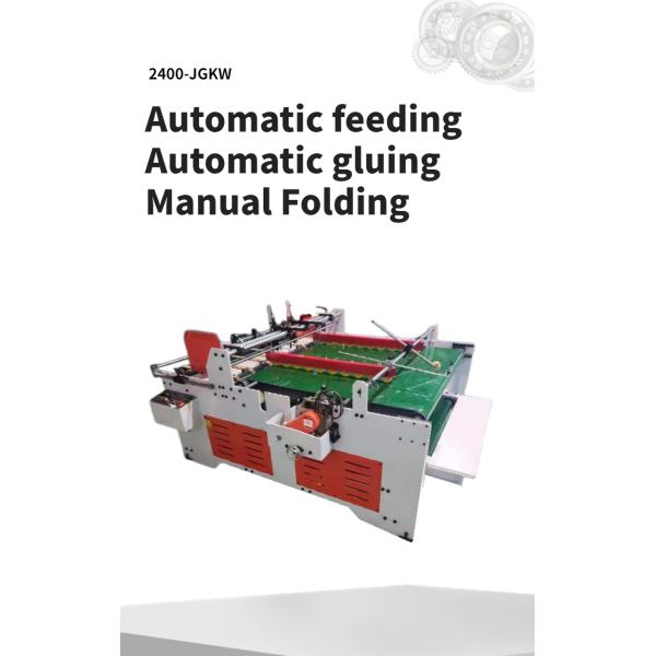 1600 KG Capacity CQT2400 Semi Automatic Folder Gluer for Corrugated Box Gluing Machine