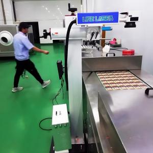 Mask Pattern Marking 50W Customized Conveyor Flying Fiber Laser Logo Printing Machine