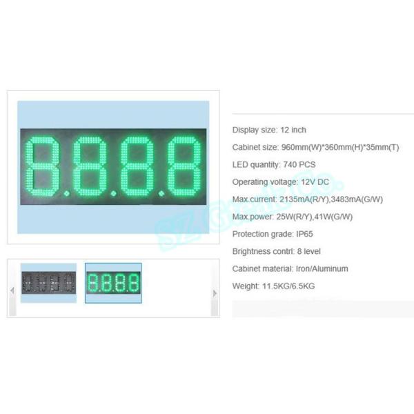 8 inch 10 inch 12 inch 15 inch 18 inch 20 inch 22 inch 24 inch Blue White Customised 7 Segment Display for Customized Size