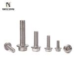 DIN Standard 304 Stainless Steel Anti-Slip Toothed Flange Screw with External
