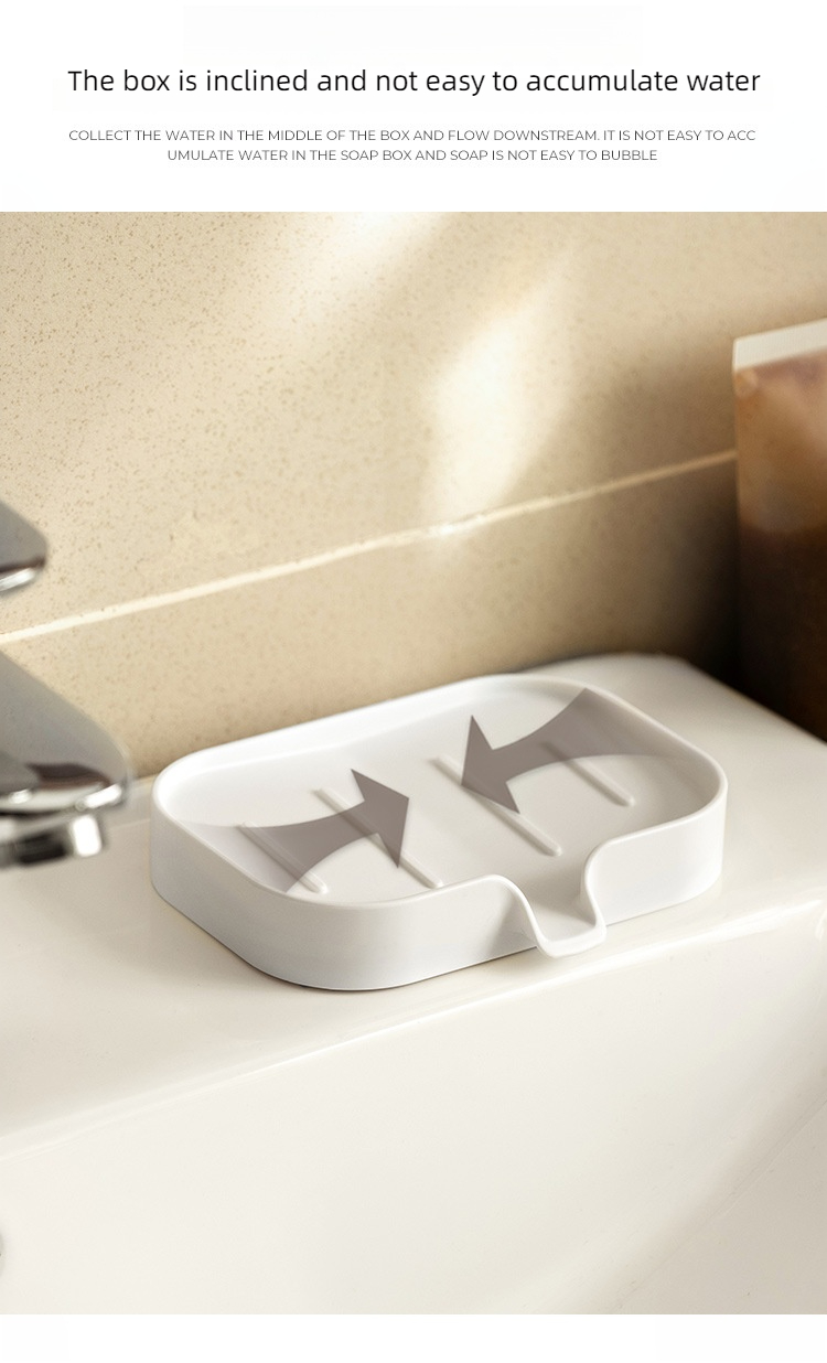 Soap Dishes with Drain Spout Bathroom and Kitchen Sink Organizer Sponge Holder Soap Dish Tray