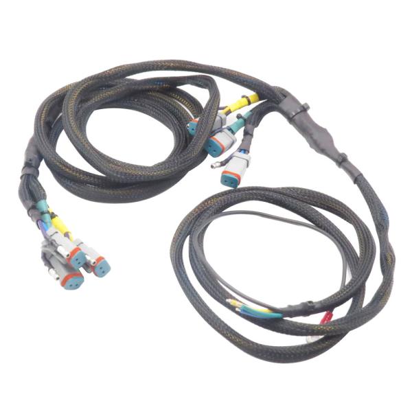 Quality Black Yellow Blue Tinned Copper 26 AWG Cable Wire Harness UL2464 With TE Connectors for sale