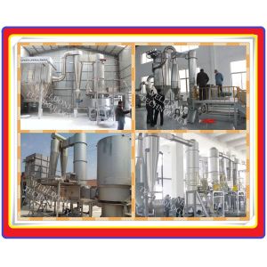 Button Control Sawdust Flash Dryer , Gas Heating Quartz Flash Dryer