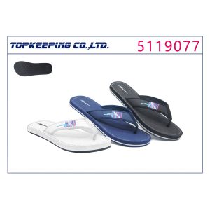 China Fashion Mens Rubber Bottom Slippers EVA Simple Beach Flip Flop wholesale