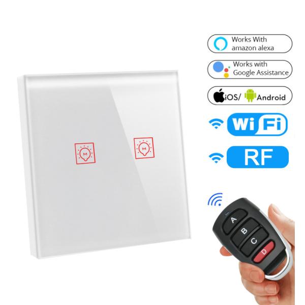 Glomarket Tuya Wifi Touch Glass Panel Smart Switch Interruptor Inteligente Remote Control Smart Home Appliances