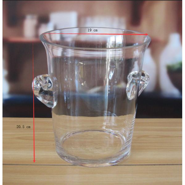 Deccorated Glass Storage Jars With Handle Ears For Ice Cooler