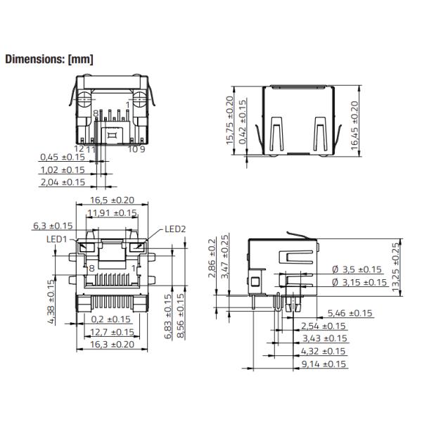 615008142121 Datasheet-Dimensions