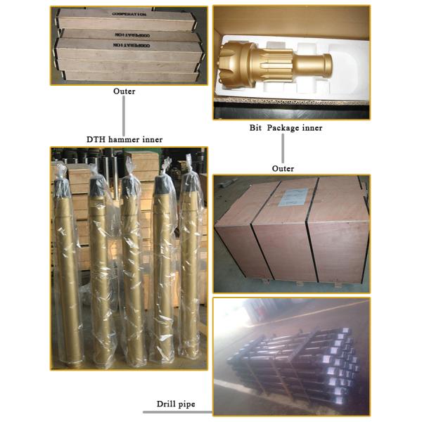 Anti Corrosion 3.5 Inch DTH Drill Bit Three Type Carbides Shape Optional