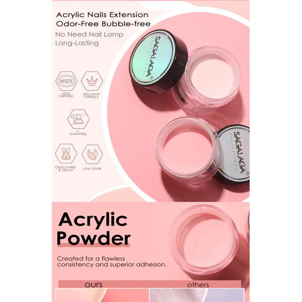 Over 100 Colors to Choose From Private Label Colored Acrylic Nail Powder in Jar 10g 30g 50g Capacity