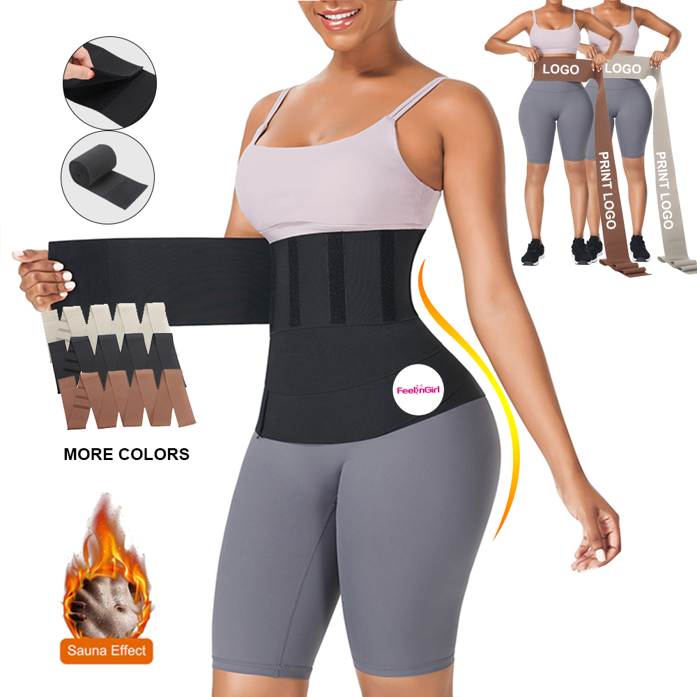 High Elasticity Waist Trainer Shaper Compression Wrap Belt for Women's Body Belly Brown