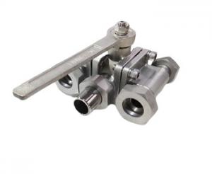 China OEM DN25 Cryogenic Three Way Ball Valve Stainless Steel With Burst Disk wholesale