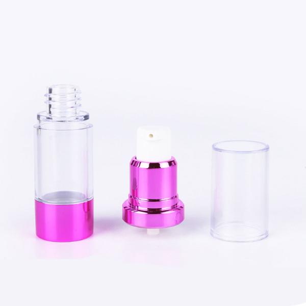Golden Rolling Sand Shining Aluminum Luxury 120ml Transparent Lotion Bottle Cosmetic Airless Bottle