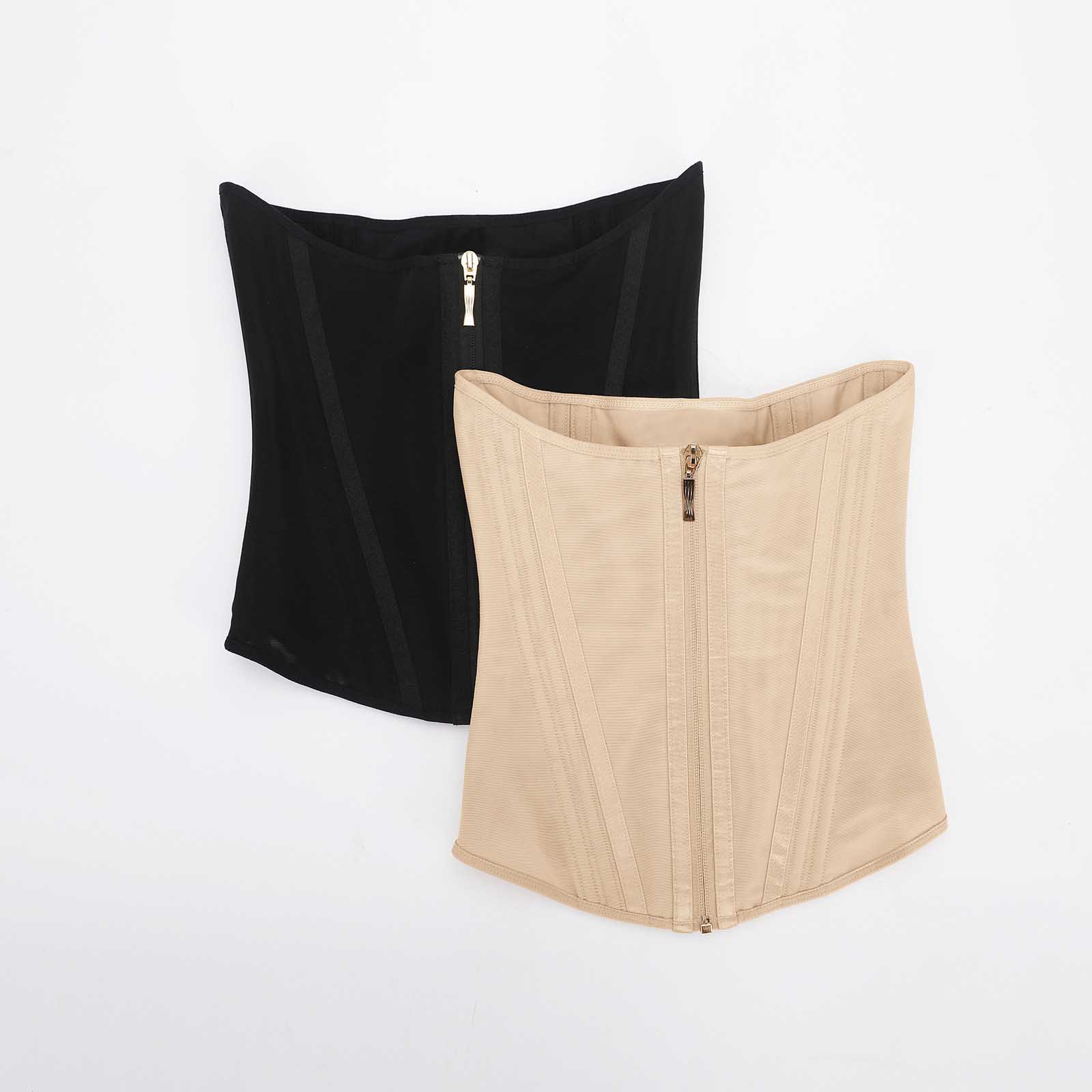 Custom Logo Shapers Adjustable Hooks and Zipper for Extreme Latex Waist Trainer Corset