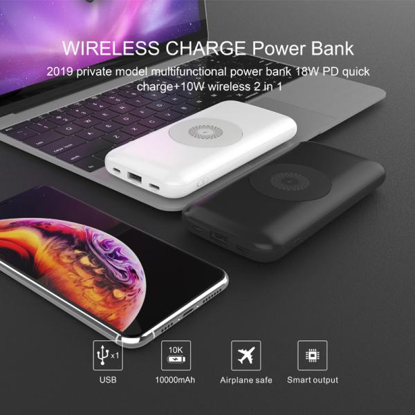 Ecofriendly 5h 69mm Wireless Charging Power Bank
