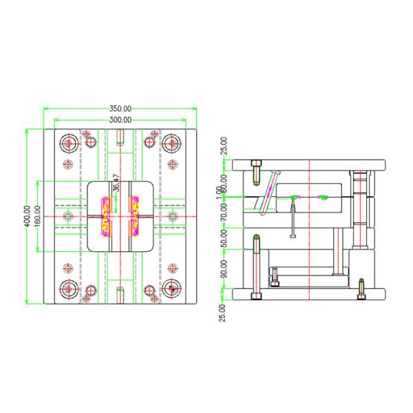 2 Cavity Plastic Multi Cavity Injection Molding Black Dust Cover Nylon Material