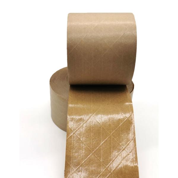 Water activated reinforcing kraft paper tape for Heavy-duty packaging
