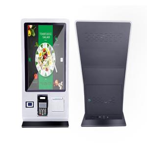 China 24 Inch Desktop Self Service Check Out Kiosk With Printer QR Code Scanner For Restaurant on sale