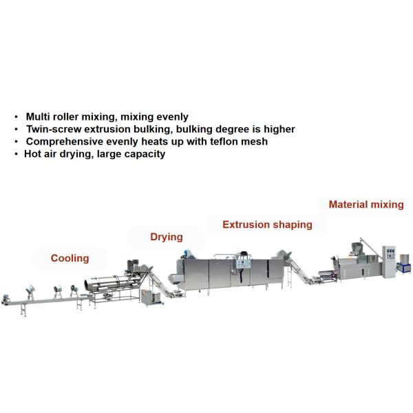 User-Friendly 200-250kg/h Soya Chunk Making Machine for Automatic Snack Production