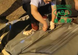 Underground UV Cured CIPP Equipment Cured Lining Fiberglass Saturated Resin Installation