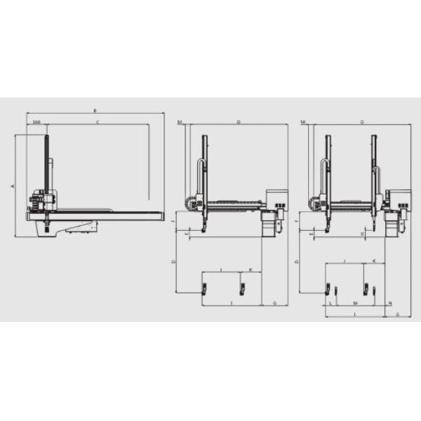 Durable Injection Molding Robot Large Size 5Kg Max Loading 1 . 6Kg Pendant