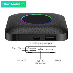 CPC200-Tbox Ambient 4+64gb Ai Box SDM660 Wireless Adapter Carplay Android Auto Dongle