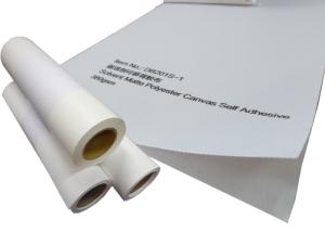 China Eco Solvent Matte Polyester Canvas Rolls Removable Self Adhesive 380gsm wholesale