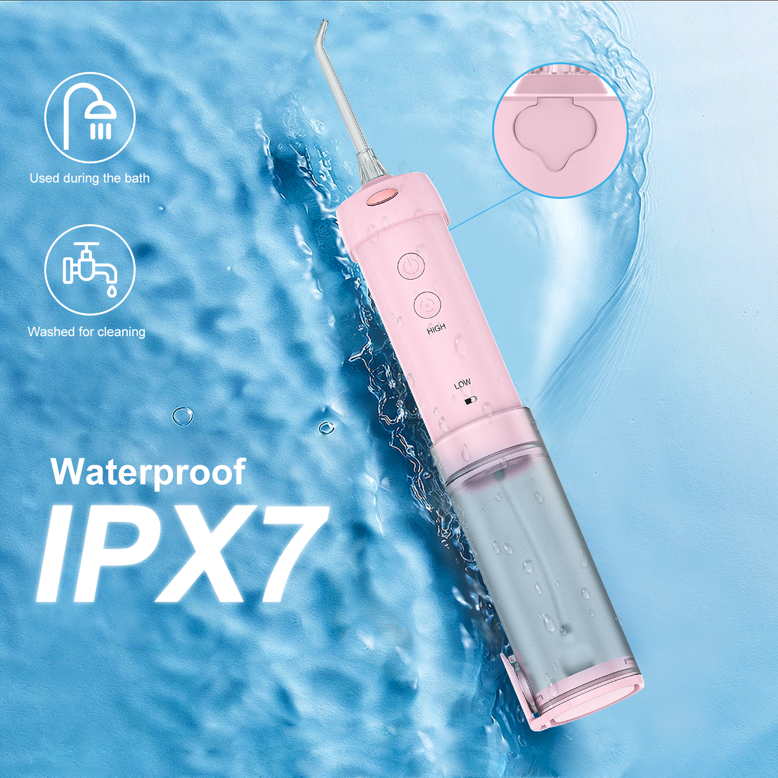 OEM Dentist Recommended Water Flosser 5 Modes Cordless ABS Material