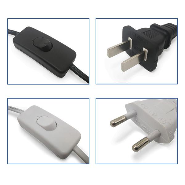 Laptop Electric 2.0m Switch Power Cord 303 European 2 Pin Extension Lead