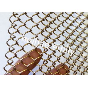 8x8mm Aperture Aluminum Metal Coil Mesh As Space Divider Curtain