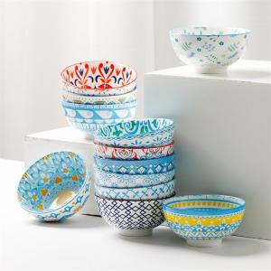 China Colorful Soup Ceramic Bowl , Porcelain Bowl Microwave Safe With Custom Logo on sale