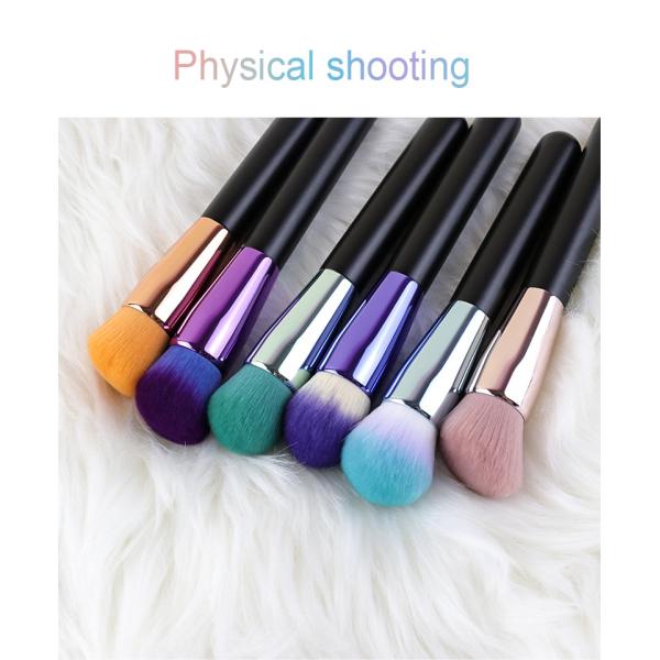 Cruelty Free Facial Makeup Brush Aluminum Ferrule Single Foundation Brush Blusher