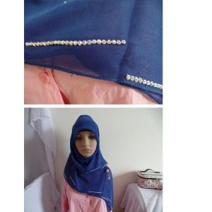 Golden selvedge spun polyster voile super twisted full voile BBTSfinish®