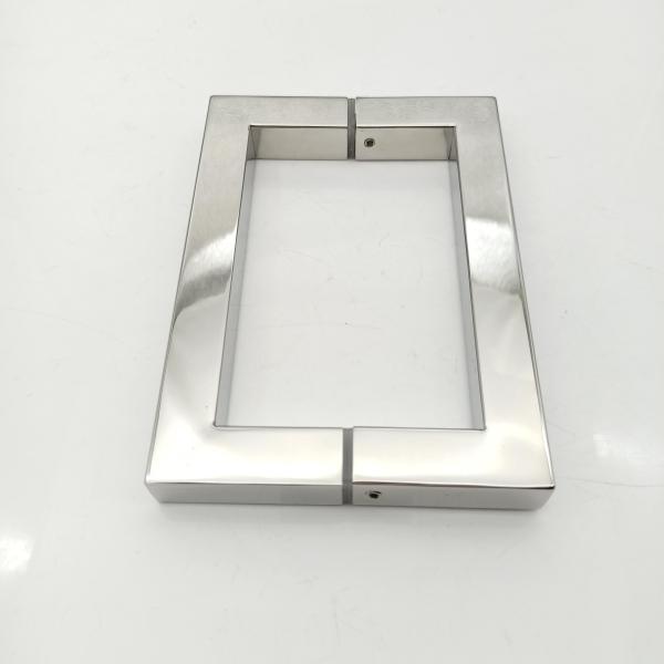 Polished Chrome Finish Stainless Steel Square Pivot Glass Door Handle with and Sample