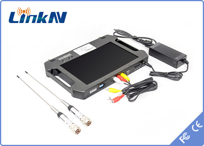 Portable COFDM Video Receiver Battery Powered FHD with Display Diversity Reception AES256 2-8MHz Bandwidth