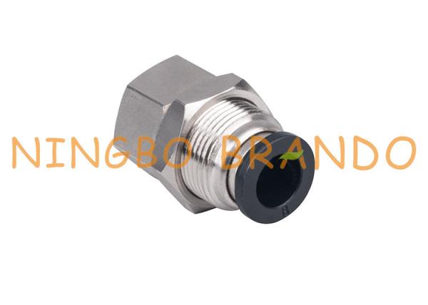Quality 3/8'' 10mm Bulkhead Female Straight Quick Connect Pneumatic Hose Fittings for sale