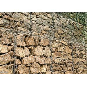 Q195 Galvanized Gabion Boxes Woven Galfan Wire Mesh Retaining Wall