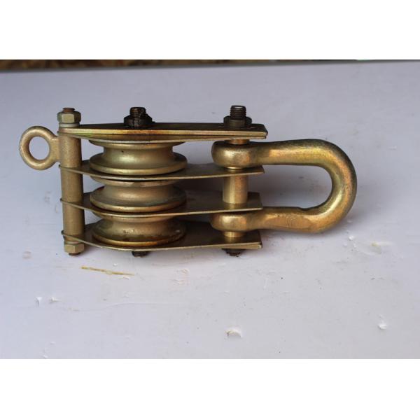 Tower Erection Tools 20KN Three Sheave Steel Block And Tackle Pulley