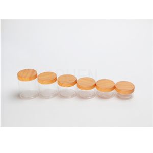 China Eco Plastic Cosmetic Jars Skincare Cosmetic Cream Containers Bamboo on sale