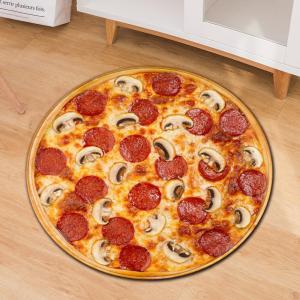China Pizza Biscuit Circular Area Rugs Computer Chair Floor Mat wholesale
