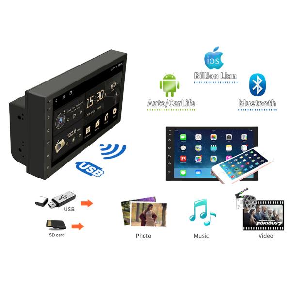 2 Din Autoradio GPS Android 11.0 T8 Car Radio-Navigation Dashcam Full touch Multimedia with GPS Support Carplay SP-7001