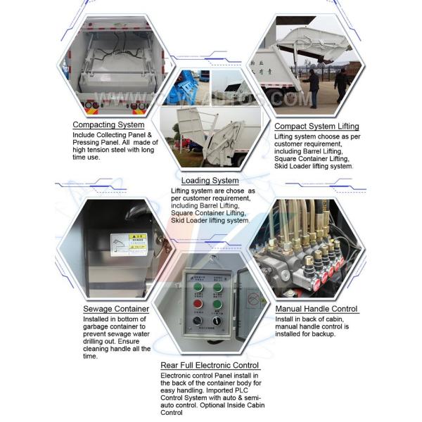 Bulk Order of 5m3 5000L 7cbm 7000Liters Waste Collection Garbage Compactor Trucks