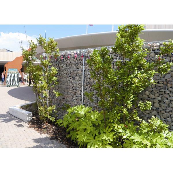 Galvanized 4mm Gabion Fence System Stainless Steel Wire Welded Gabion Wall