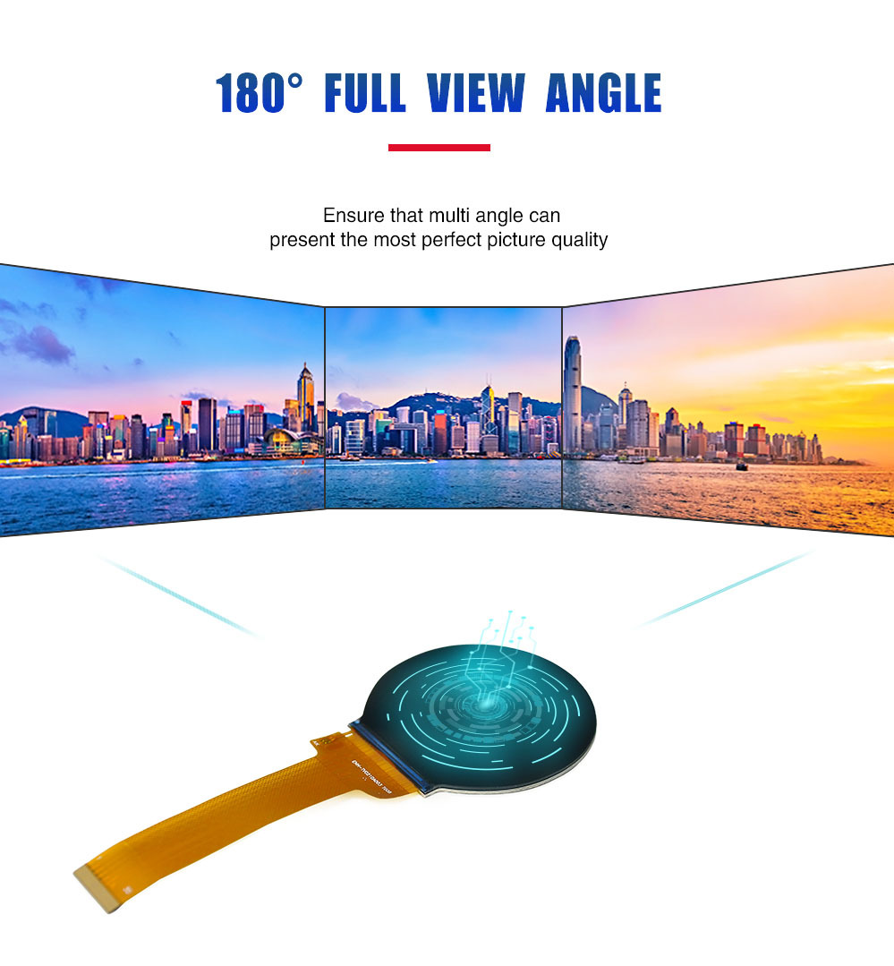 2.1 Inch Circular TFT LCD Display 480x480 Resolution SPI+RGB IC ST7701S