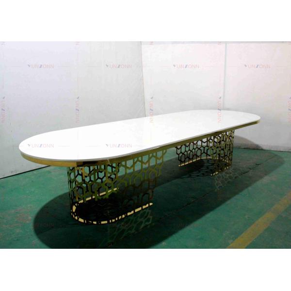 Modern Luxury Big Heavy Duty Banquet Style Dining Table MDF OEM 4000X1200X750mm