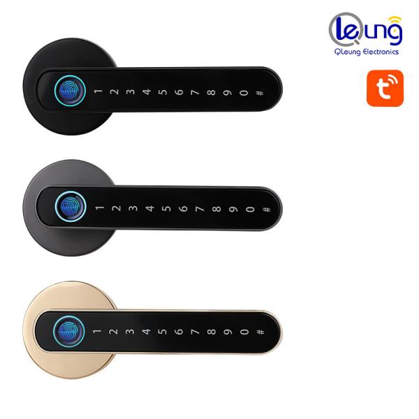 Quality BLE Smart Fingerprint Locks Tuya App TTlock Fingerprint Door Lock For Bedroom for sale